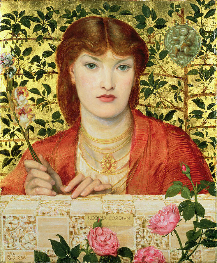 Rose Painting - Regina Cordium Alice Wilding, 1866 by Dante Gabriel Charles Rossetti