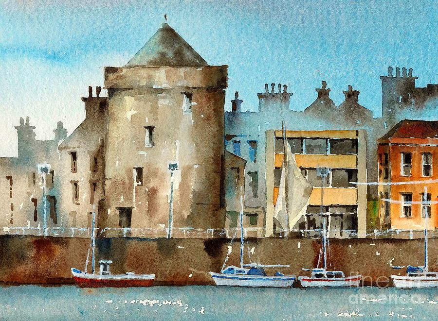 Reginalds Tower  Waterford Painting by Val Byrne