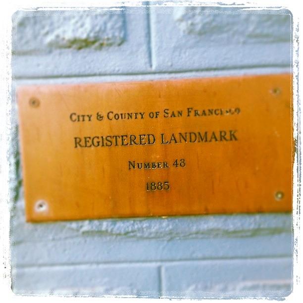 Sign Photograph - Registered Landmark Metal Plaque - City by Lynn Friedman