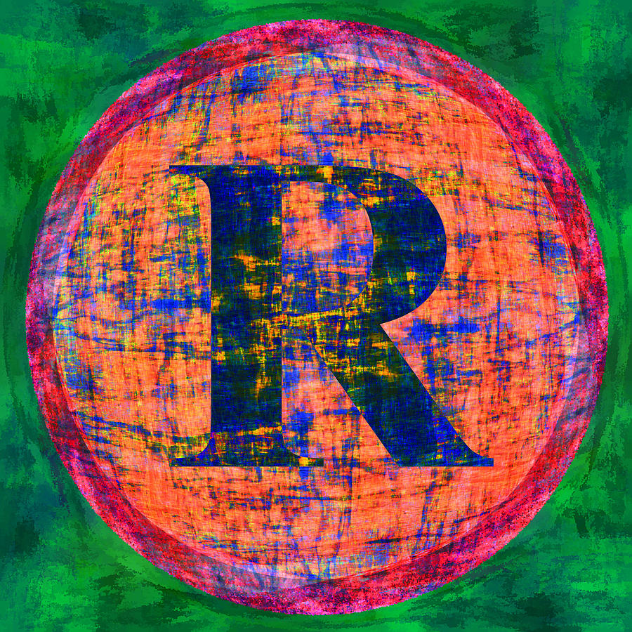 Registered Trademark R in Circle Digital Art by Gregory Scott