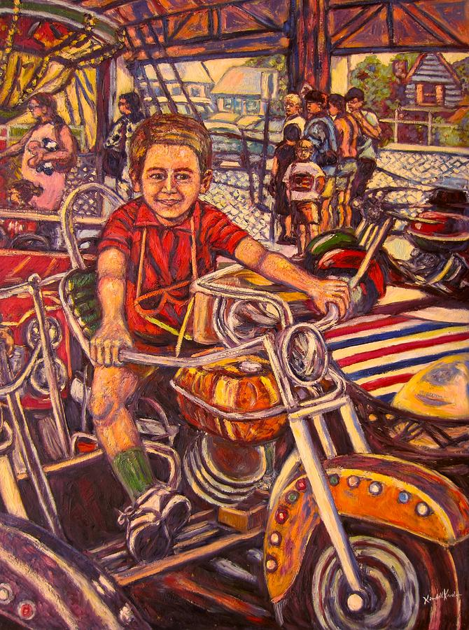 Rehoboth Beach Rides Painting by Kendall Kessler