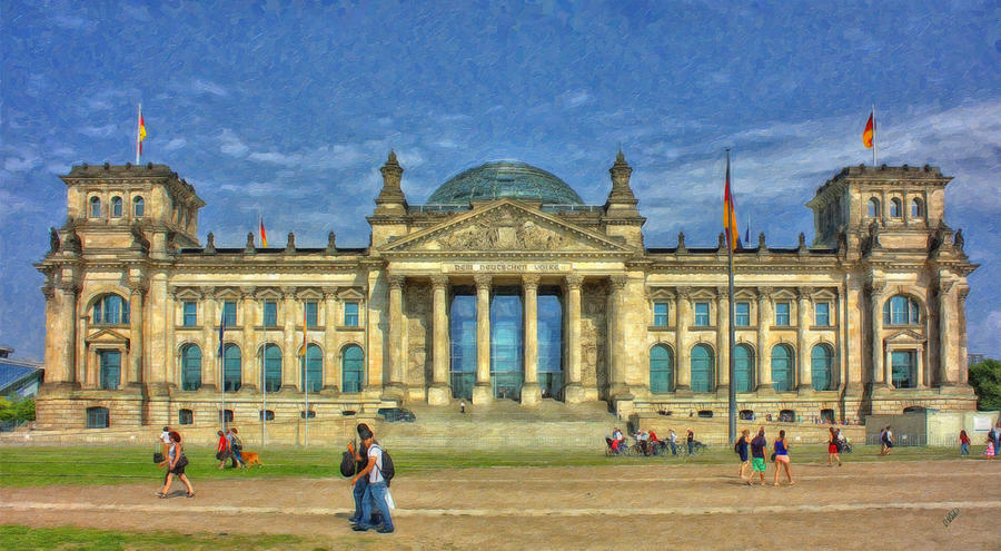 Reichstag Berlin Ger5105 Painting by Dean Wittle
