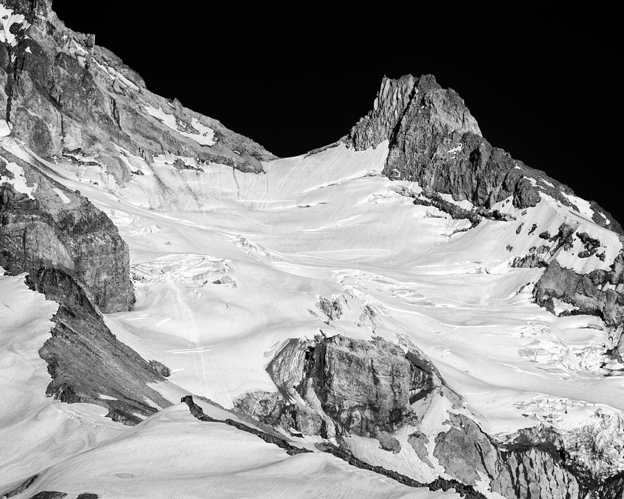 Reid Glacier and Illumination Rock Photograph by Jon Ares