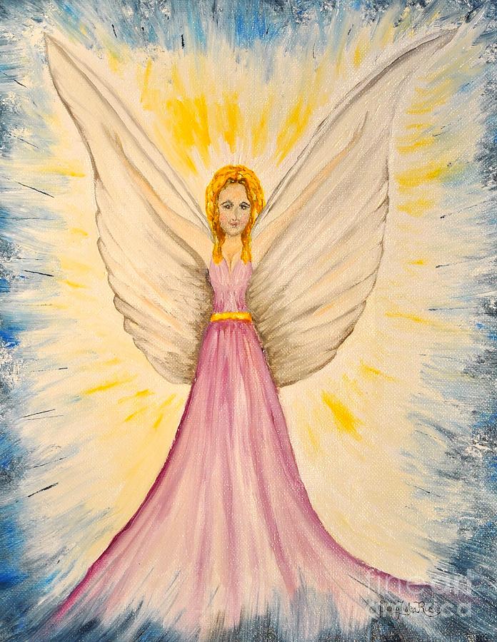 Rejoicing Angel Painting by Sally Rice