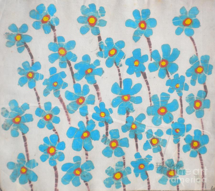African Painting - Relative Of A Bluebonnet Flower by Ellis Tayamika Singano African Painting - Relative Of A Bluebonnet Flower by Ellis Tayamika Singano