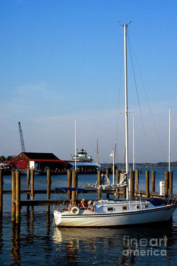 Relaxing at the Dock in Saint Michaels Maryland Photograph by William Kuta