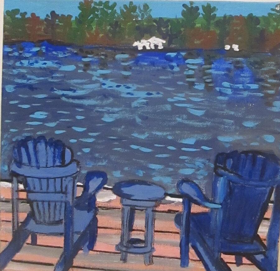Relaxing at the Lake Painting by Jennylynd James