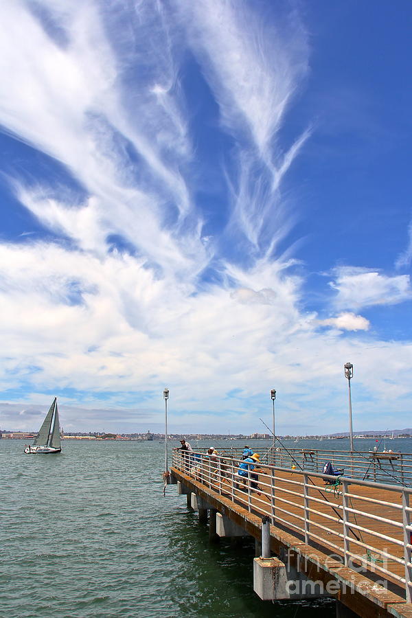 Pleasant Day in San Diego Bay Photograph by Suzanne Oesterling
