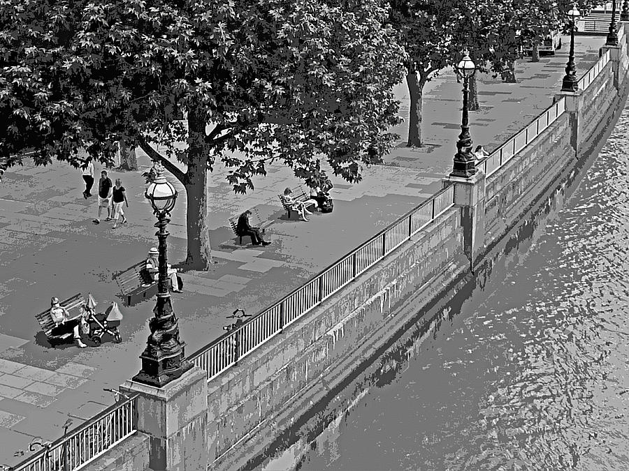 Relaxing on the South Bank Photograph by Gill Billington