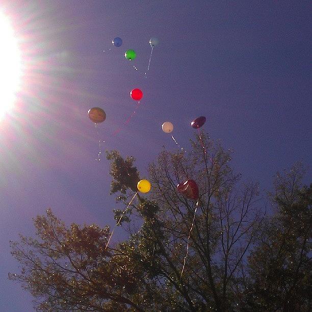 Beautiful Photograph - Release #balloons #sky #beautiful by Haley BCU
