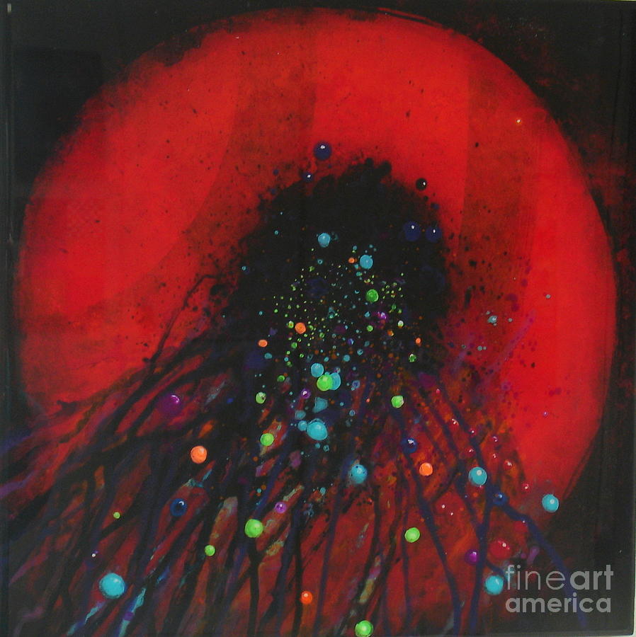 Red Circle Painting - Release by Freddie Lieberman