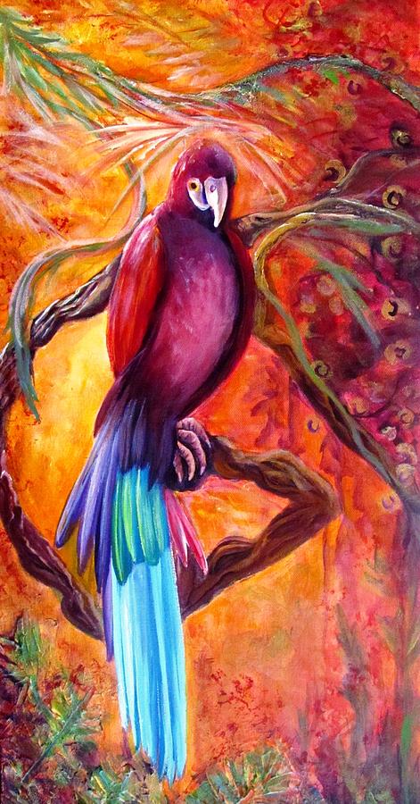 Parrot Panel 1 Painting by Carol Allen Anfinsen