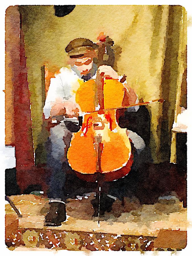 Cello Digital Art - Release by Shannon Grissom