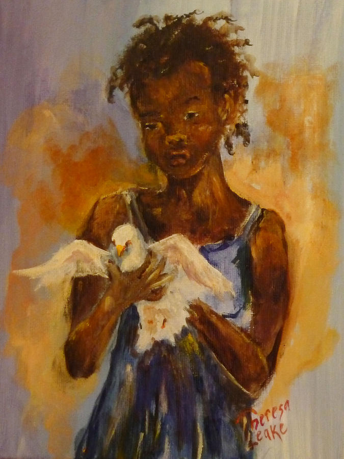 Release the Dove Painting by M Theresa Leake