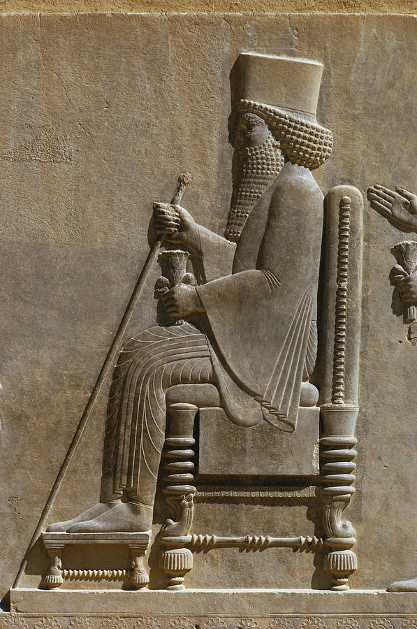 Relief Carving Of Darius The Great Photograph by George Holton