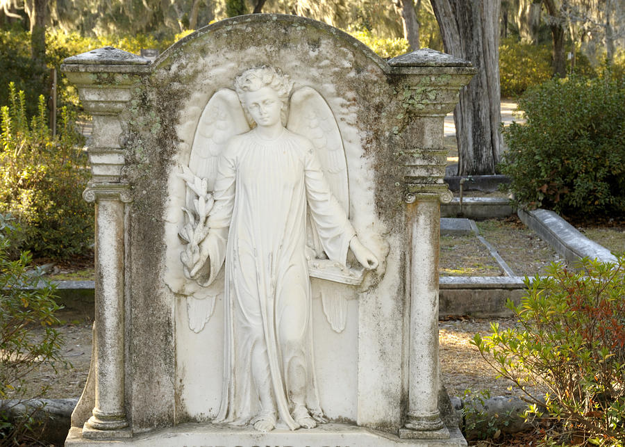 Relief Sculpture Grave Angel  Photograph by Bradford Martin