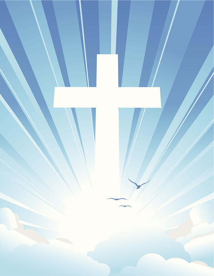 Religious cross appearing in the sky Drawing by Dirtydog_Creative