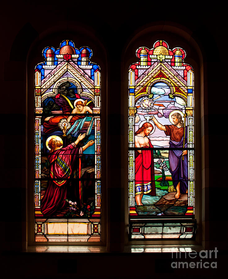 Religious Stained Windows Photograph