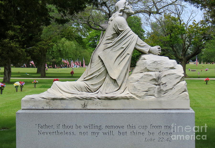 Religious Statue And Verse Photograph by Kay Novy