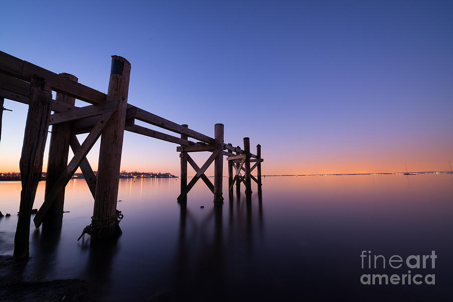Sunset Photograph - Remaining Pilings by Michael Ver Sprill