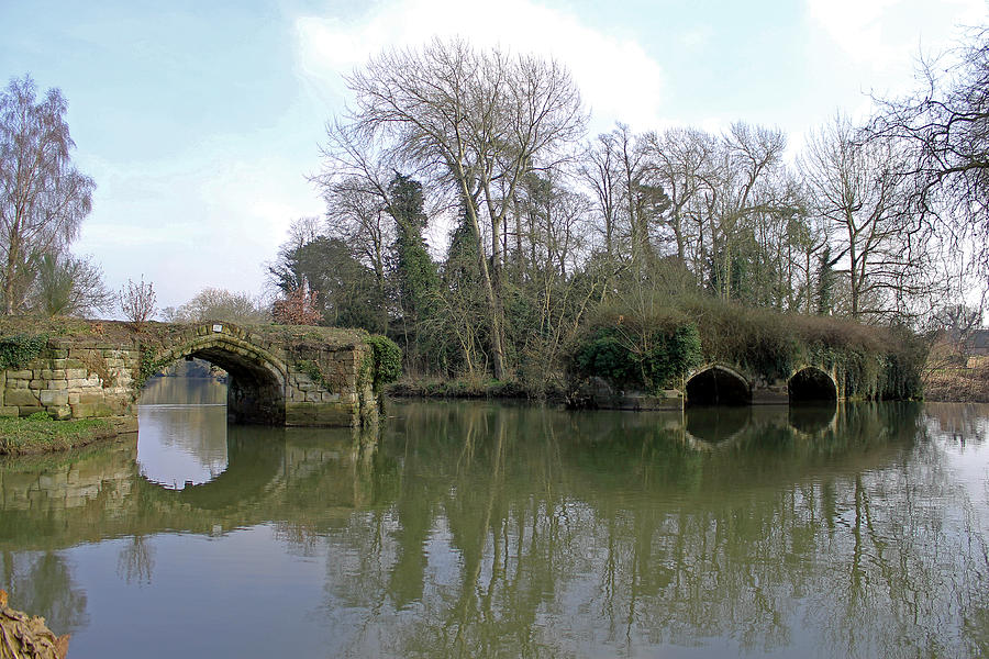Remains of Old Bridge Warwick Photograph by Tony Murtagh