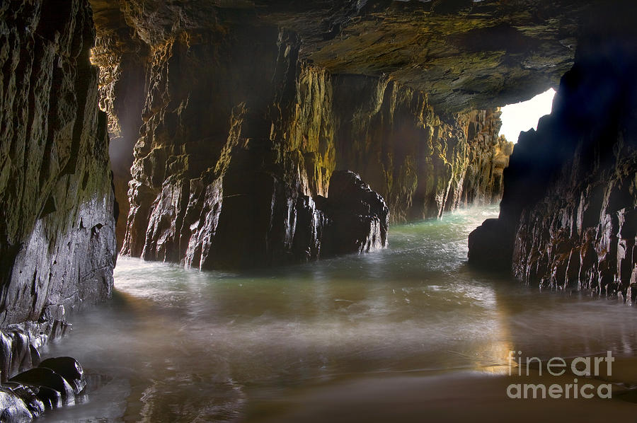 Cave Photograph - Remarkable Sea Cave by Michael Dawson