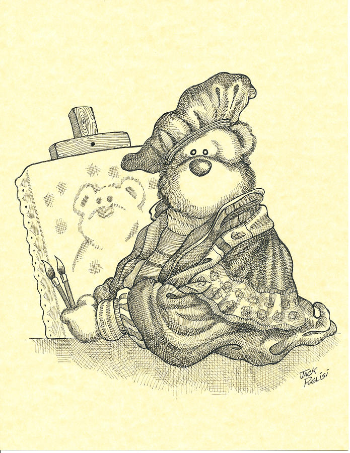 Rembrandt Drawing - Rembeardt by Jack Puglisi