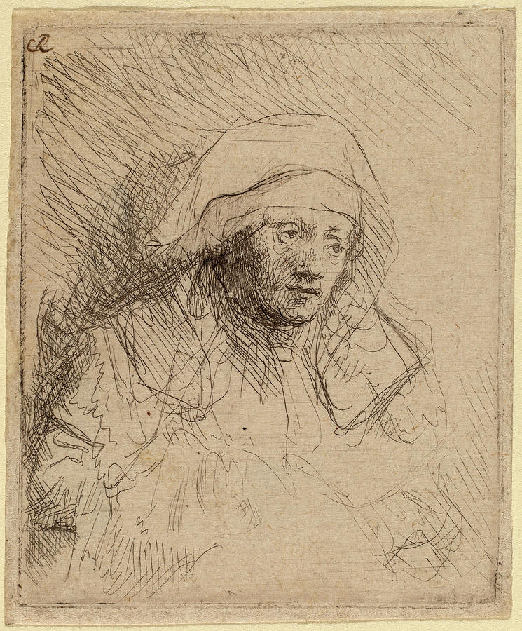 Rembrandt Drawing - Rembrandt Van Rijn Dutch, 1606 - 1669, Sick Woman by Quint Lox