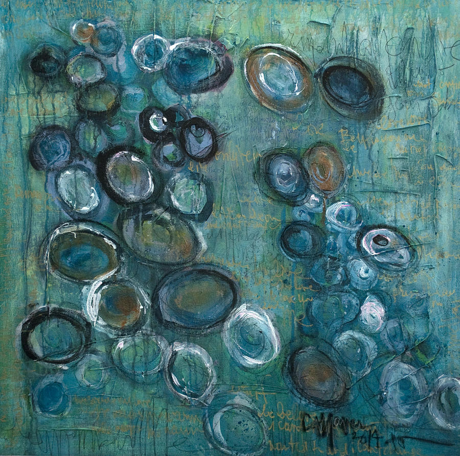 Remember Me Blue Painting by Laurie Maves ART