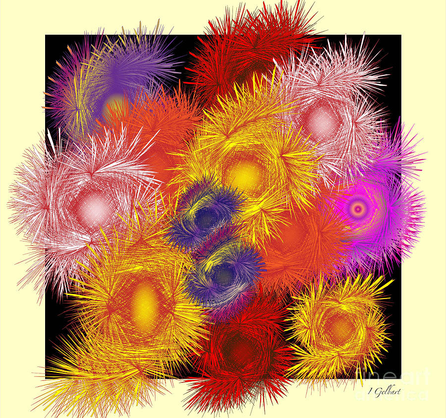 Flower Digital Art - Feathers #3 by Iris Gelbart