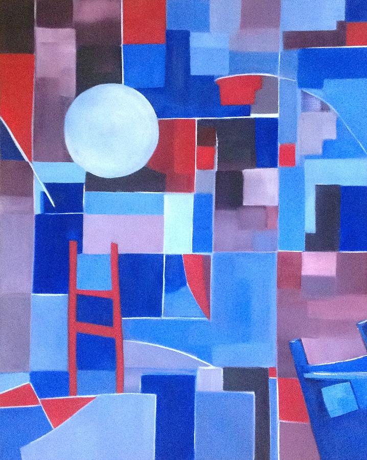 Abstract Painting - Remember The Moon North by Patricia Cleasby