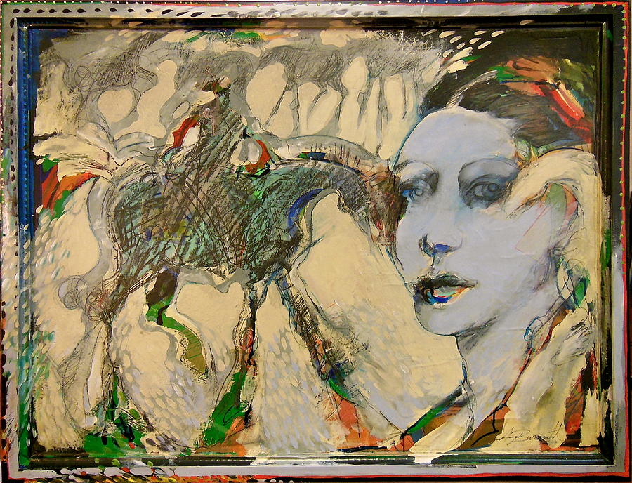 Remembering Her Horse Painting by Amy Burnett