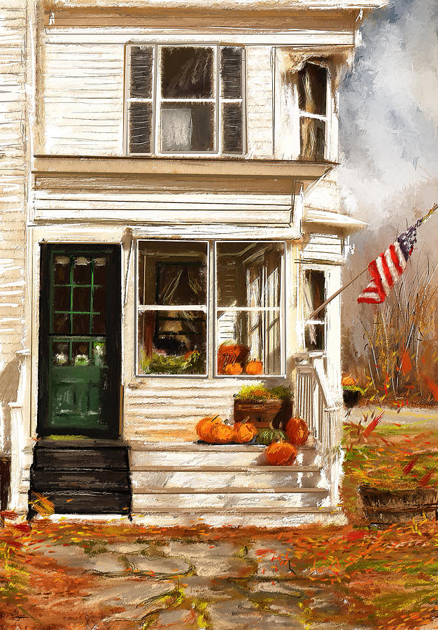 Porches Painting - Remembering When- Porches Art by Lourry Legarde