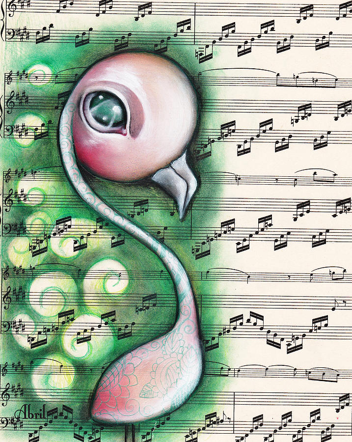 Flamingo Painting - Reminiscence by Abril Andrade