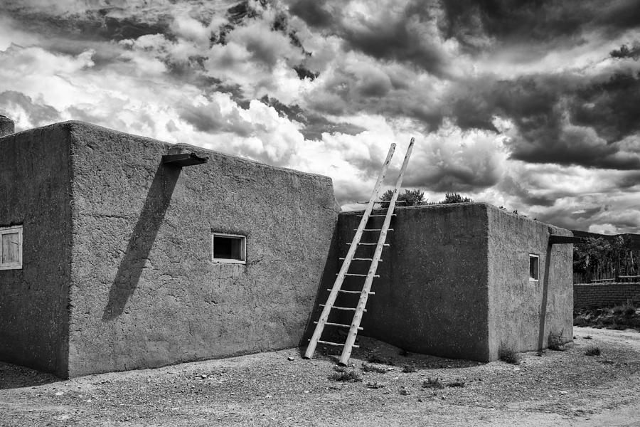 Architecture Photograph - Reminiscent - Taos Pueblo New Mexico by Silvio Ligutti