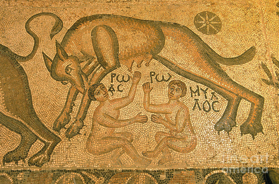 Remus And Romulus, Roman Mosaic Photograph by Adam Sylvester
