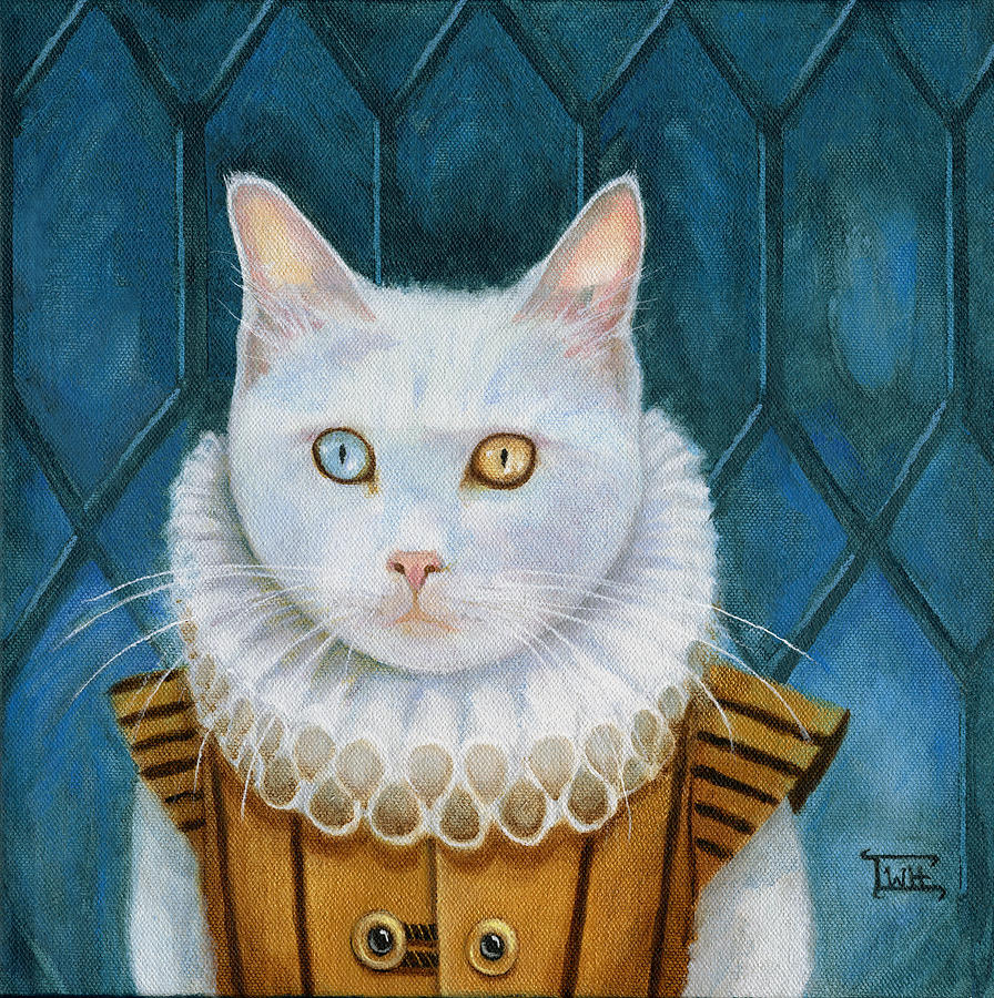 Renaissance Cat Painting by Terry Webb Harshman