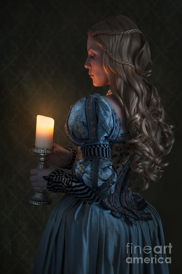 Queen Photograph - Renaissance Woman Holding A Candle  by Lee Avison