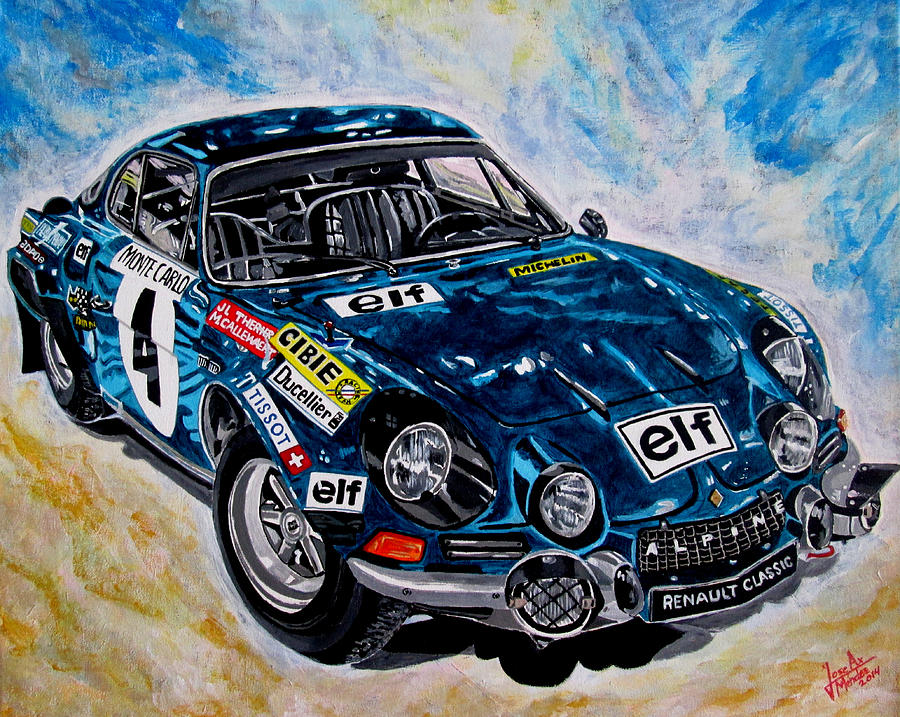 Renault Alpine Painting by Jose Antonio Mendez - Pixels