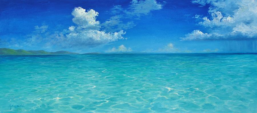 Rendezvous Bay Shower  Painting by Alan Zawacki