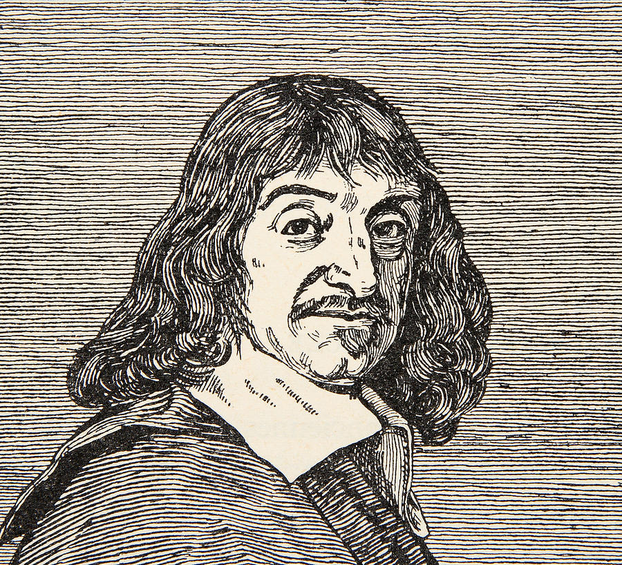 Portrait Drawing - Rene Descartes by French School