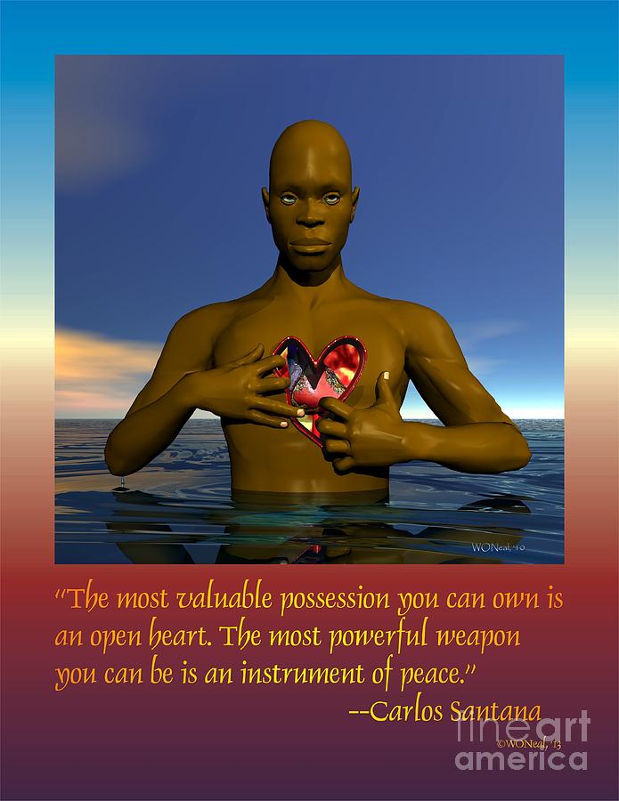 Portrait Digital Art - Renfos Heart Poster by Walter Neal
