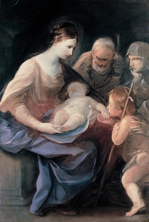 Madonna Photograph - Reni Guido, The Holy Family With St by Everett