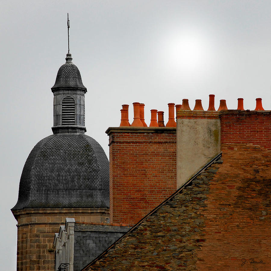Rennes Photograph - Rennes Rooftops by Joe Bonita