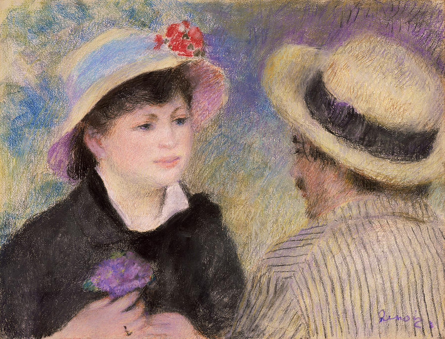 Renoir Boating Couple Drawing by Granger Renoir Boating Couple Drawing by Granger