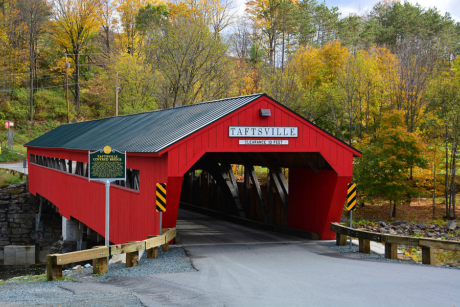 Renovated Taftsville Covered Bridge Photograph by Mike Martin