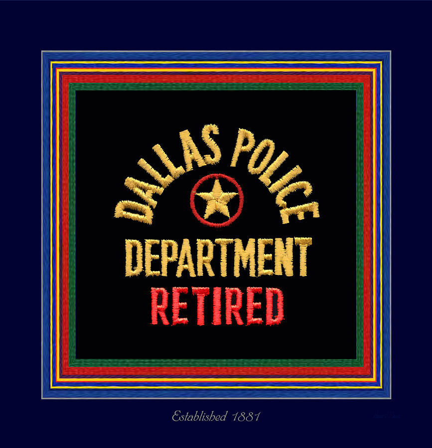 Dpd Photograph - Replica D P D Patch - Retired with Epaulette Colors by Robert J Sadler