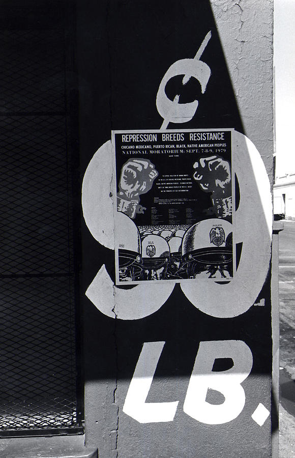 Repression breeds resistance poster Juarez Chihuahua Mexico 1979 black and white Photograph by David Lee Guss