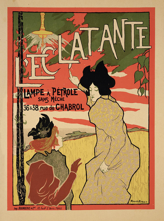 Dazzling Drawing - Reproduction Of A Poster Advertising by Manuel Robbe Dazzling Drawing - Reproduction Of A Poster Advertising by Manuel Robbe