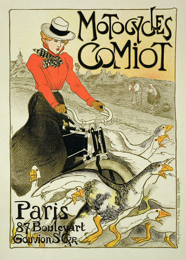 Reproduction Of A Poster Advertising Painting by Theophile Steinlen
